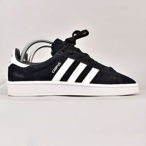 adidas Originals Campus J Core Black Suede Boys Size 6.5 Sneakers White BY9580
